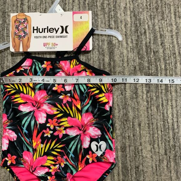 Hurley Girl's UPF‎ 50+ One-Piece Quick Dry Swimsuit Size 4 New with Tags Beach - Picture 5 of 8